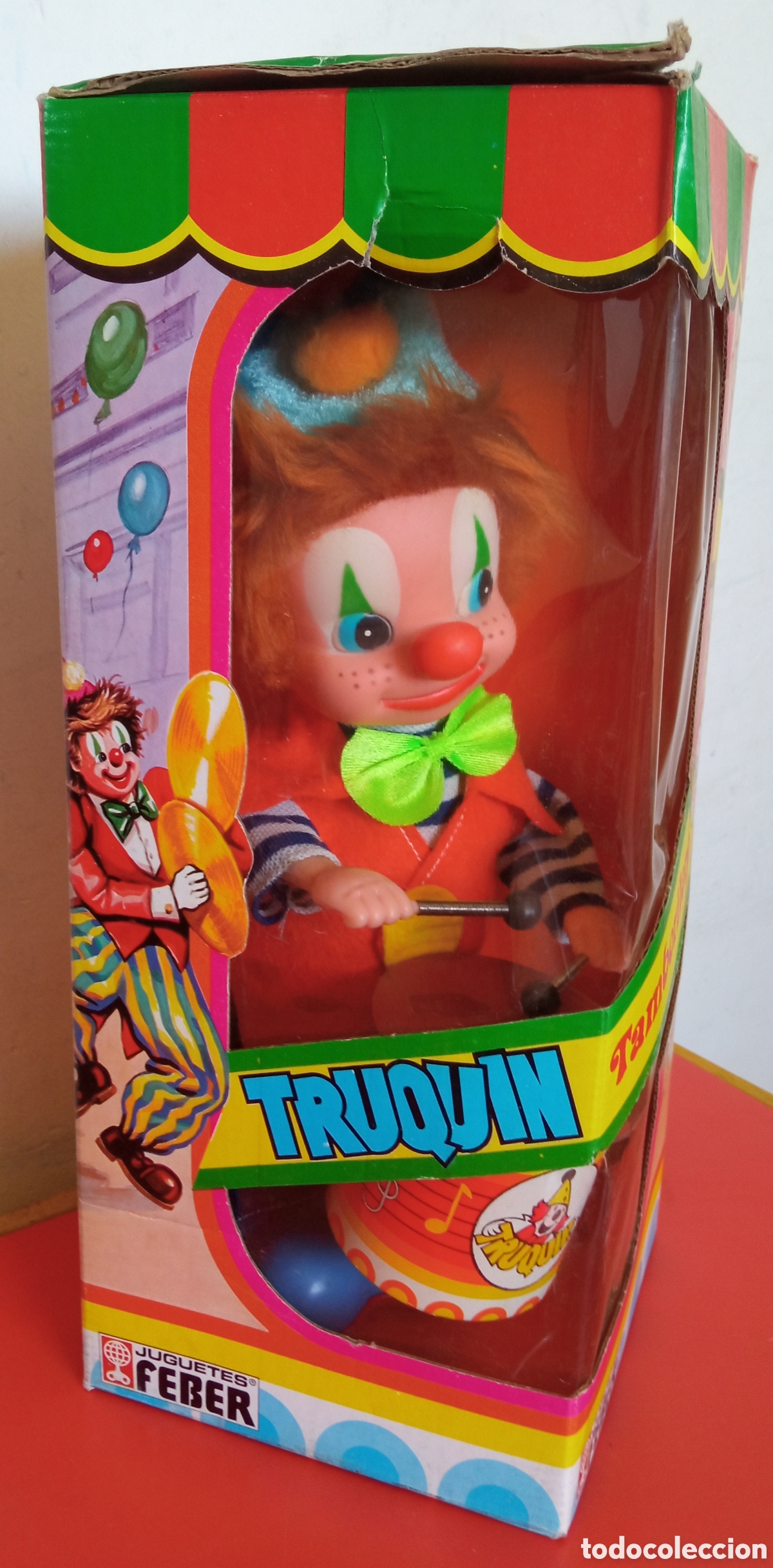 Juguetes antiguos: PAYASO TRUQUIN TAMBORILERO A PILAS.FEBER 80'S.EN CAJA.CON FALLO.