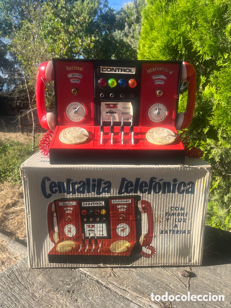 Juguetes antiguos: Centralita Telefonica Airgam 1965 con caja