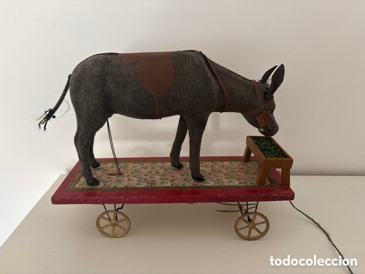 Altes Spielzeug: Automata burrito de madera con fuelle y movimiento tipo Denia? Steiff? No Rico Paya Jyesa