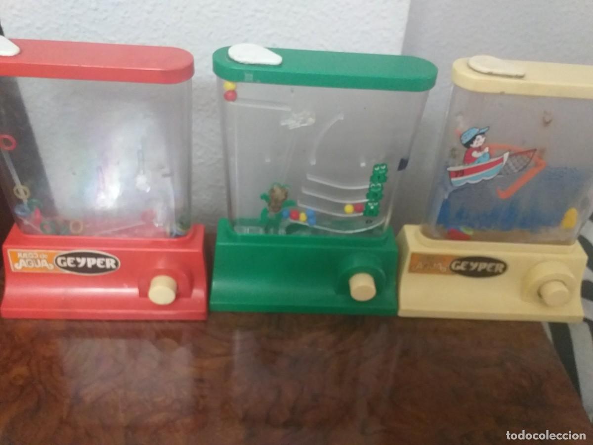Juguetes antiguos: tres juegos de agua geyper a&ntilde;os 70