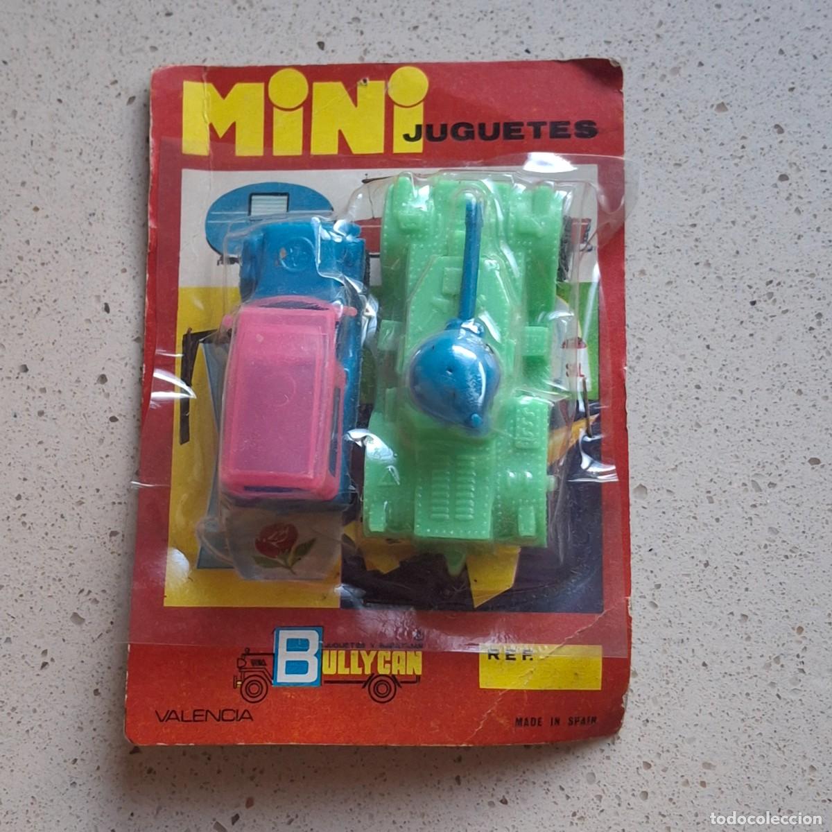 Juguetes antiguos: BULLYCAN VALENCIA MINI JUGUETES - BLISTER ANTIGUO TIPO KIOSKO A&Ntilde;OS 70 - TANQUE + JEEP