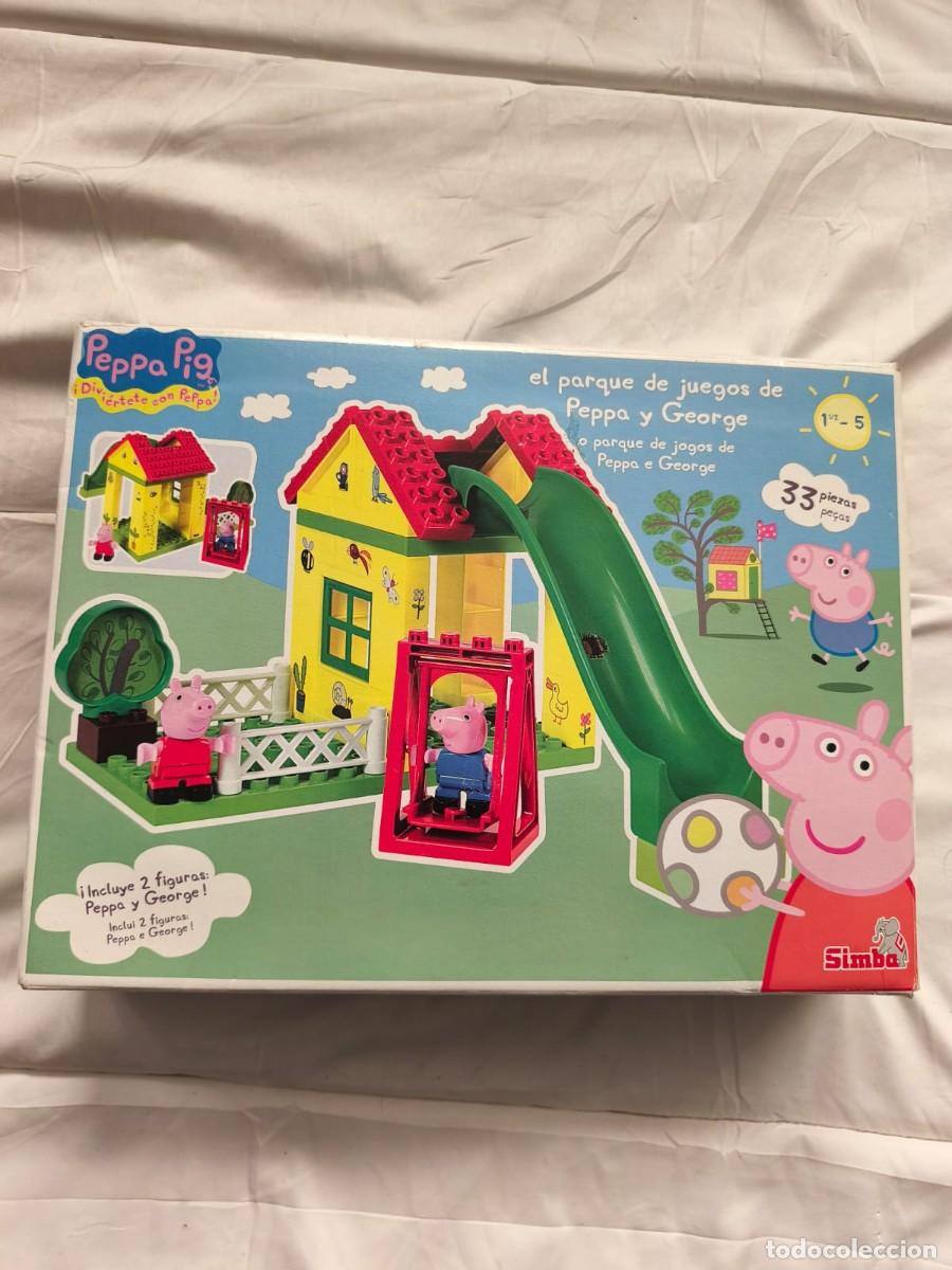 Juguetes antiguos: Pepa pig . El parque de juegos de Peppa y George. 33 piezas . Simba toys. Caja original