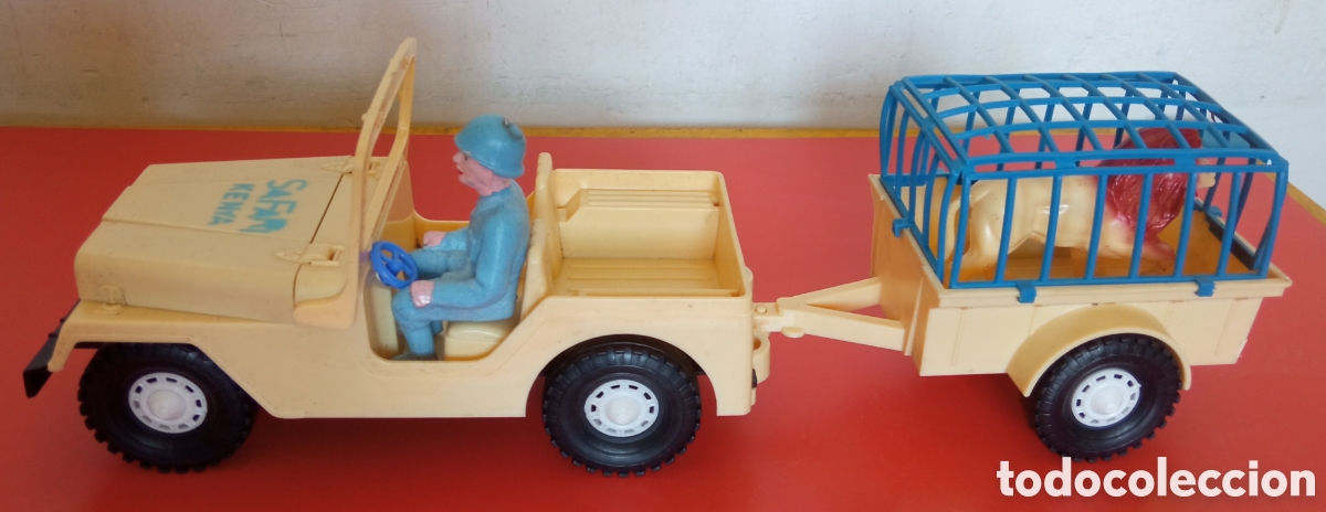 Juguetes antiguos: JEEP REMOLQUE SAFARI KENYA FRICCI&Oacute;N.MOLT&Oacute; 70'S.SIN USO.