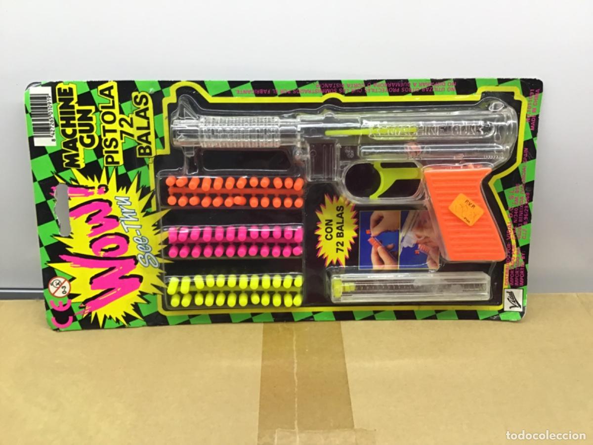 Juguetes antiguos: RARO BL&Iacute;STER PISTOLA WOW MACHINES GUN ESPACIAL ASTRONAUTA O SIMILAS NO redondo pery airgam sanchis