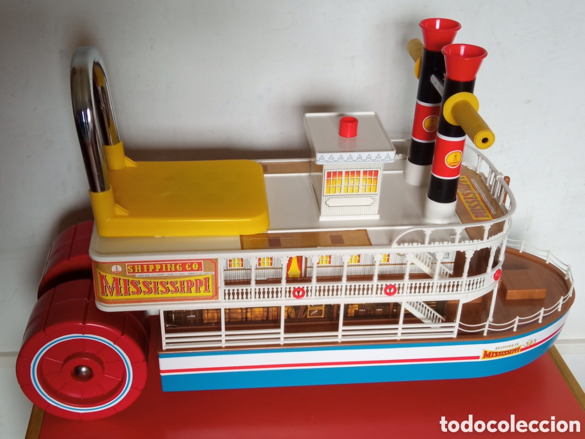 Juguetes antiguos: CORREPASILLOS BARCO DE VAPOR MISSISSIPPI.COLOMA Y PASTOR 80'S.NUEVO EN CAJA ORIGINAL DE F&Aacute;BRICA.