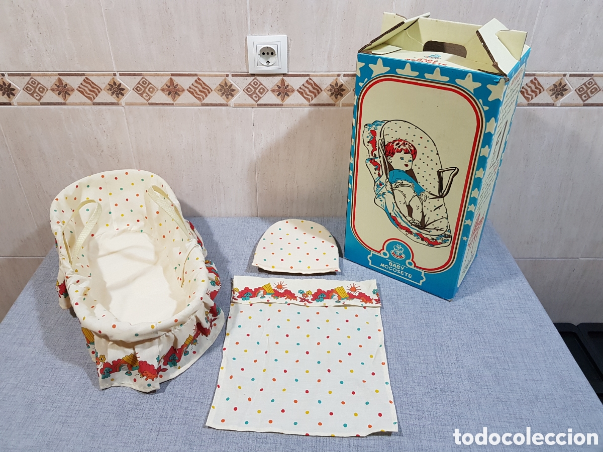 Juguetes antiguos: ANTIGUA CANASTILLA - BA&Ntilde;ERA BABY MOCOSETE TOYSE REF 9923 9924 ONIL ALICANTE. CAJA RARA, DIF&Iacute;CIL.