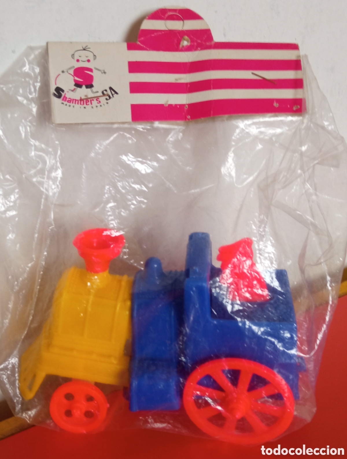 Juguetes antiguos: LOCOMOTORA EXTENSIBLE SHAMBERS 70'S SHAMBER'S.EN BOLSA PESTA&Ntilde;A SIN ABRIR.