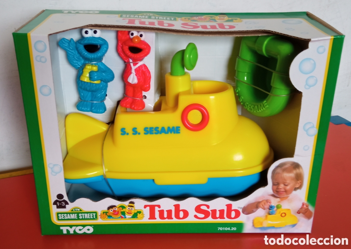 Juguetes antiguos: TUB DUB / SUBMARINO FLOTANTE BARRIO SESAMO.TYCO 1996.NUEVO EN CAJA.