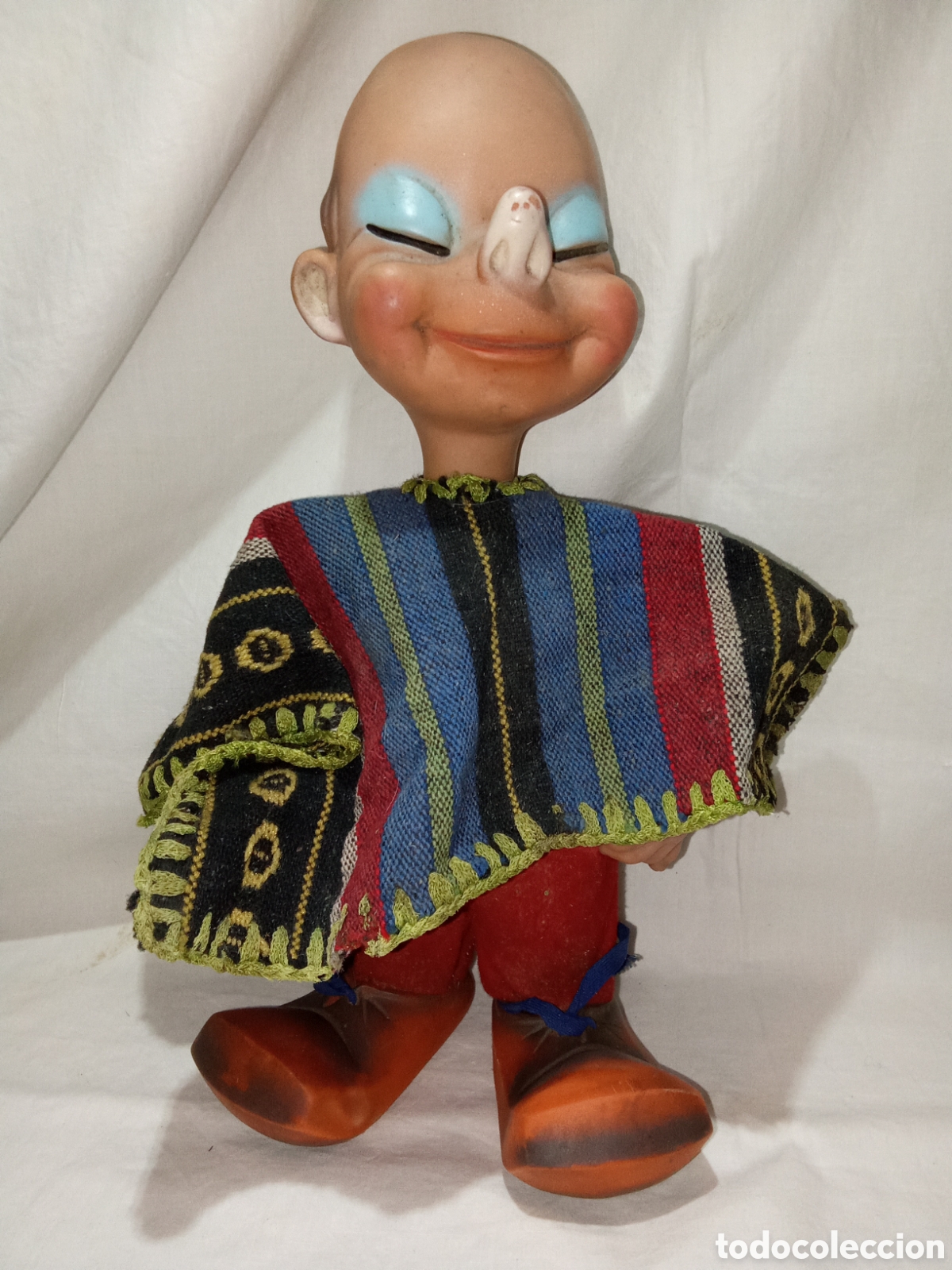 Juguetes antiguos: CURIOSO MU&Ntilde;ECO MEXICANO MEJICANO A&Ntilde;OS 60 CON CABEZA Y BRAZOS DE GOMA