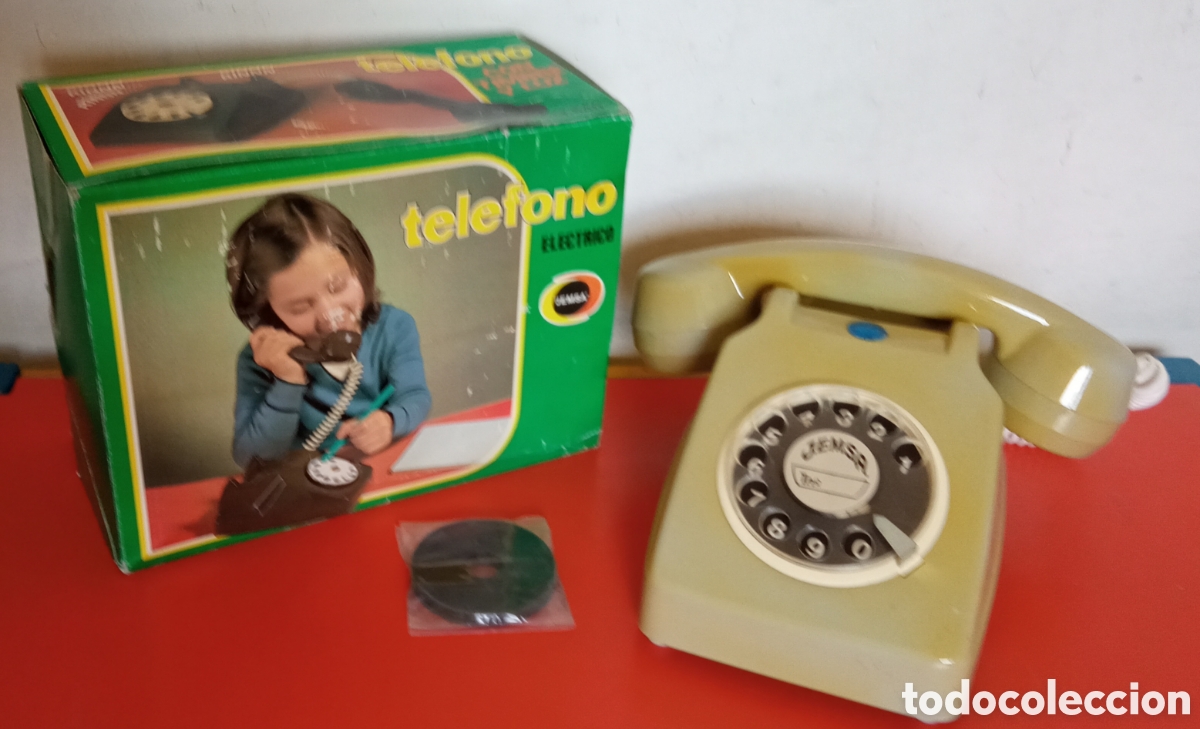 Jouets Anciens: TEL&Eacute;FONO CON VOZ Y DISCOS.A PILAS.JEMSA 70'S.SIN USO,EN CAJA.NO FUNCIONA.