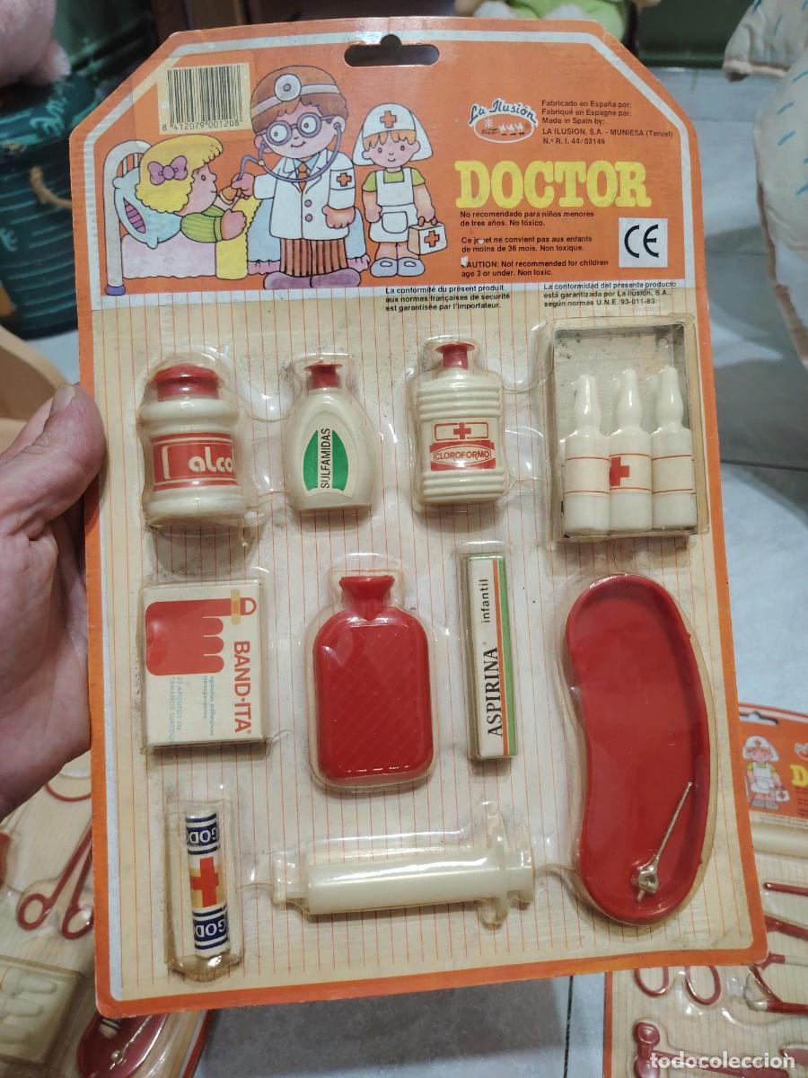 Juguetes antiguos: bl&iacute;ster vintage de accesorios m&eacute;dicos de juguete fabricado en los a&ntilde;os 80 por la m&iacute;tica marca espa&ntilde;o