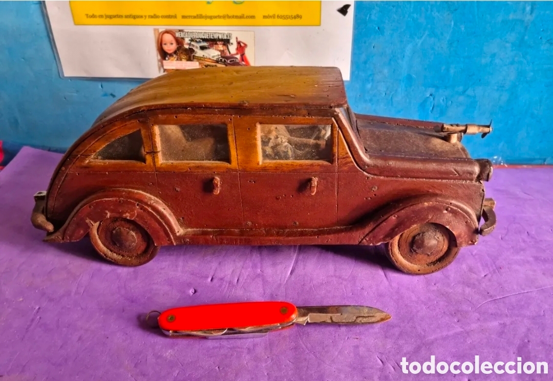 Juguetes antiguos: Coche madera foucellas