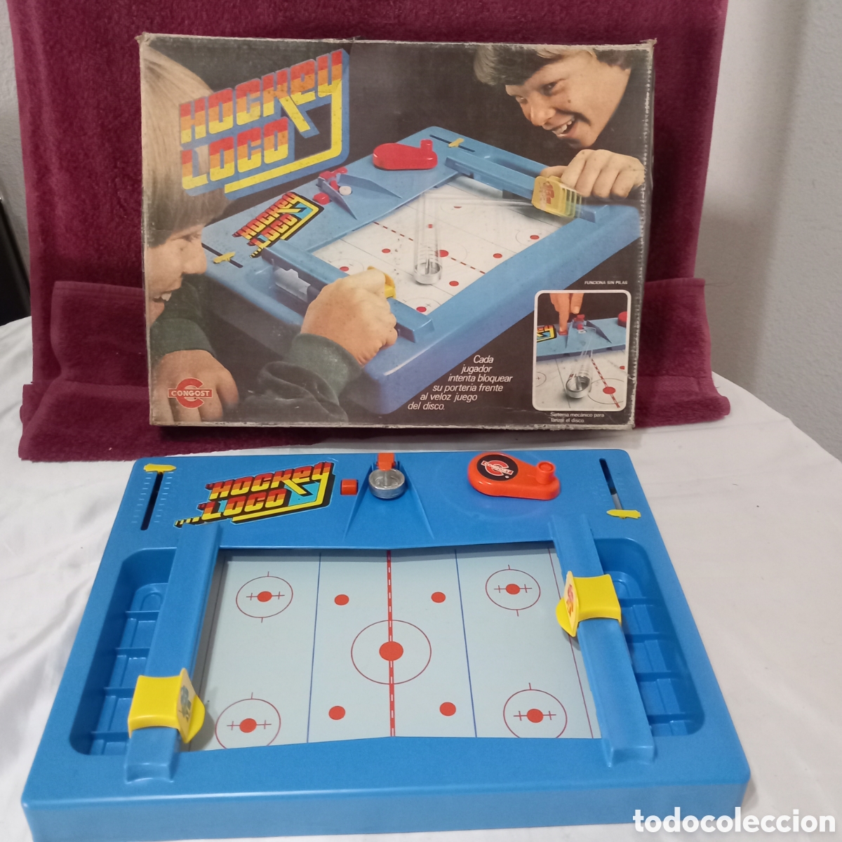 Juguetes antiguos: ANTIGUO HOCKEY LOCO de JUGUETES CONGOST(FUNCIONANDO INTERIOR EXCELENTE ESTADO)