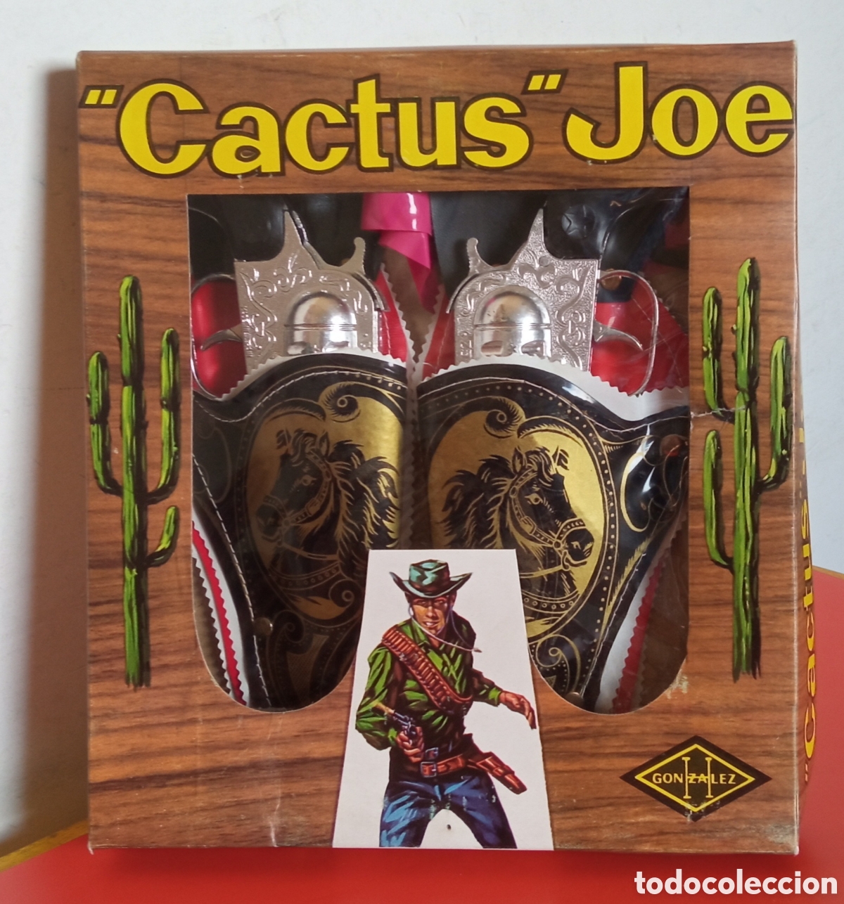 Juguetes antiguos: CONJUNTO PISTOLAS REVOLVERES OESTE CACTUS JOE.GONZALEZ-GONHER 70'S.NUEVO EN CAJA.