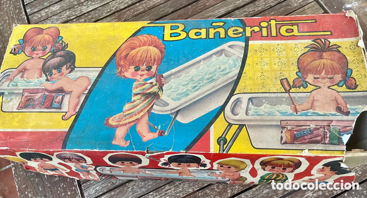 Juguetes antiguos: Ba&ntilde;era infantil vintage Ba&ntilde;erita a&ntilde;os 70