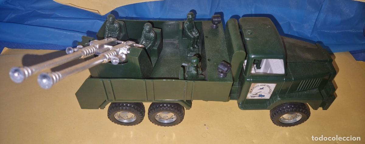 Juguetes antiguos: cami&oacute;n del Ej&eacute;rcito ametrallador de KARPAN - juguete NUEVO a&ntilde;os 70/80