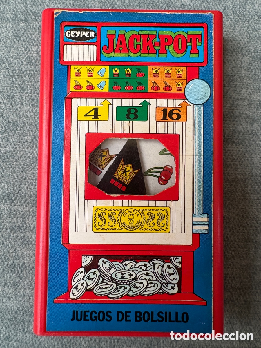 Juguetes antiguos: (L931) Geyper Jack-Pot Juegos de Bolsillo tragaperras vintage funciona