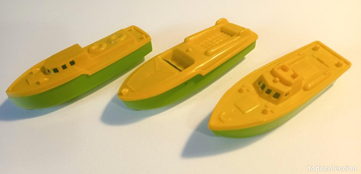 Juguetes antiguos: LOTE TRES BARCOS PLASTICO RIGIDO MADE IN GERMANY TOY SPEED
