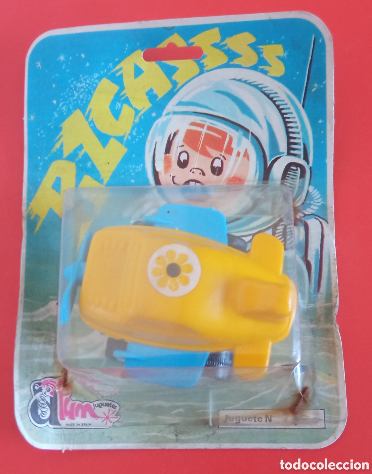 Juguetes antiguos: AVI&Oacute;N PIZCAS ALUM 80'S.BLISTER SIN ABRIR.