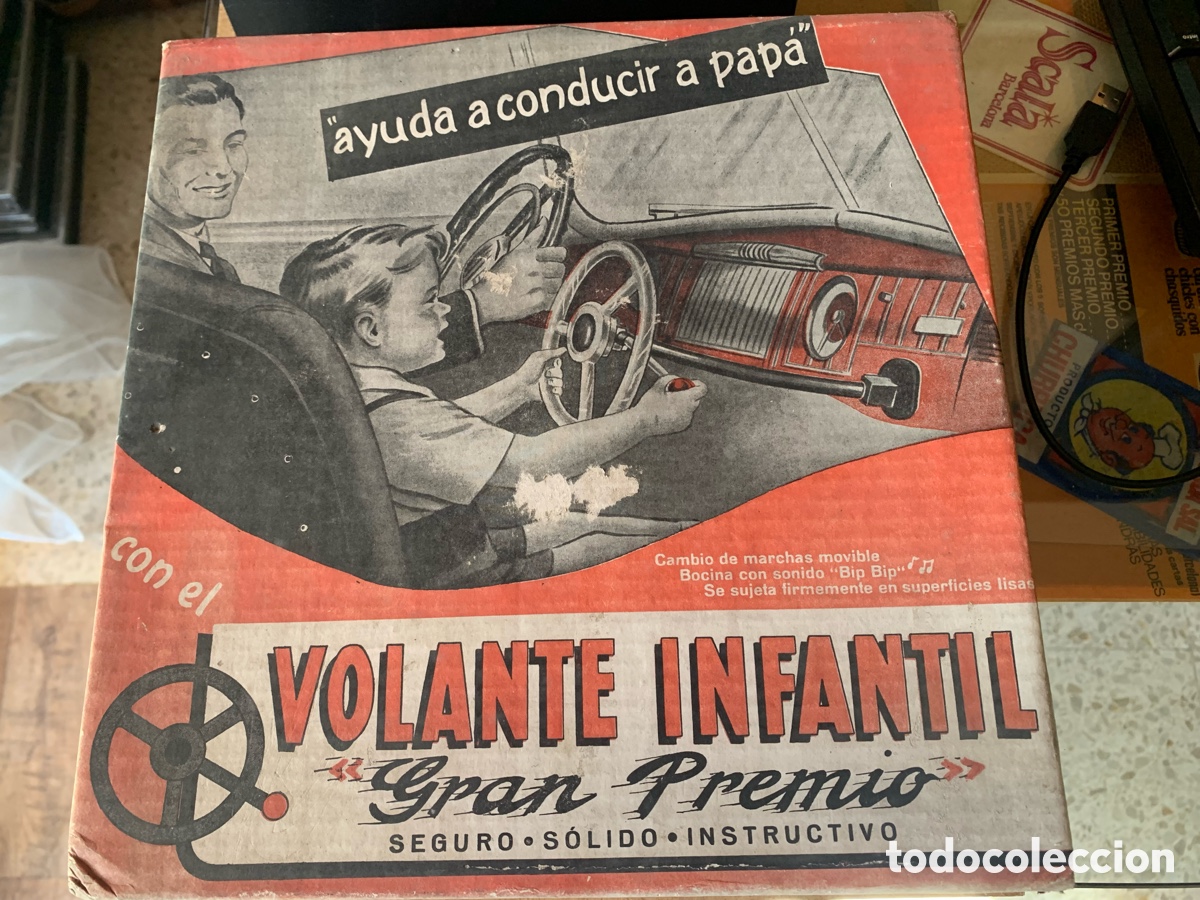 Juguetes antiguos: VOLANTE INFANTIL GRAN PREMIO DE REAMSA. CAJA ORIGINAL. &Uacute;NICO EN TODOCOLECCION.