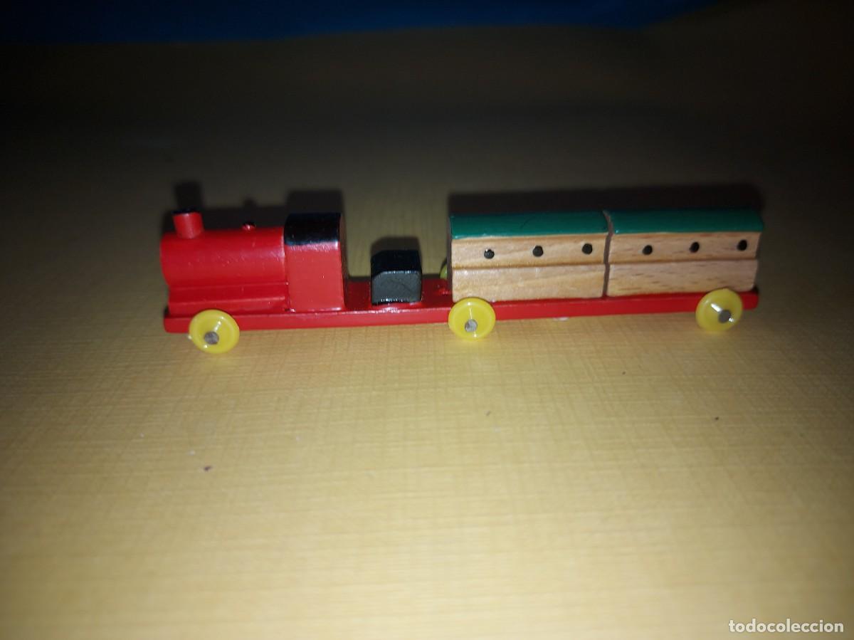 Juguetes antiguos: TREN DE MADERA DE GOULA