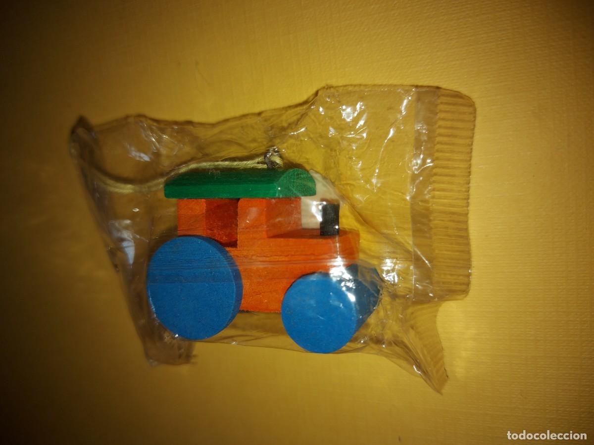 Juguetes antiguos: LOCOMOTORA TREN DE MADERA, GOULA