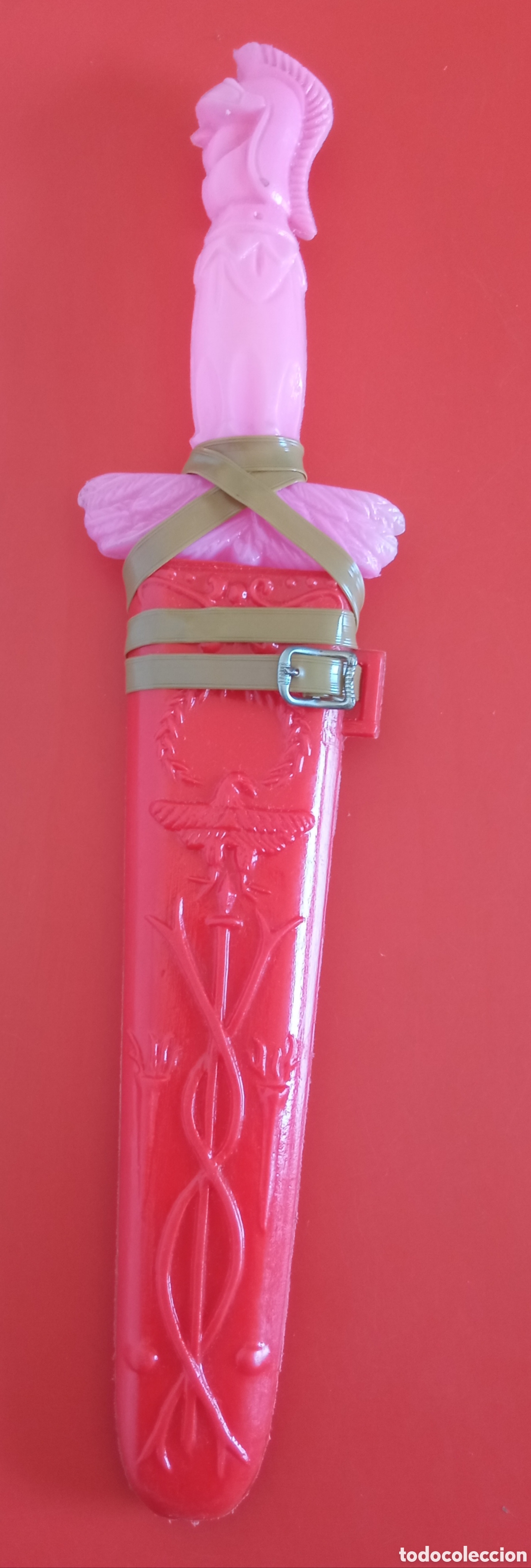Juguetes antiguos: ESPADA ROMANA CON FUNDA,DE PL&Aacute;STICO SOPLADO.GONZALBO 70'S.NUEVA.