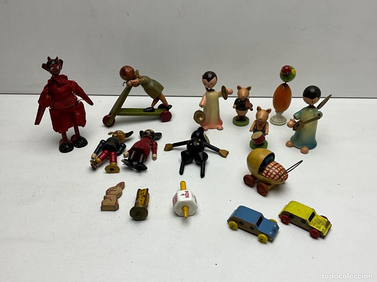 Juguetes antiguos: LOTE DE FIGURAS DE MADERA - MARCA GOULA LA MAYORIA -MIRAR FOTOS