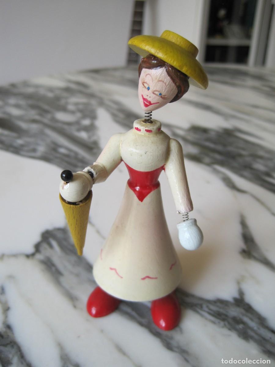 Juguetes antiguos: MARY POPPINS DE MADERA POLICROMADA - FIGURA ARTICULADA - VILA SOLDEVILA