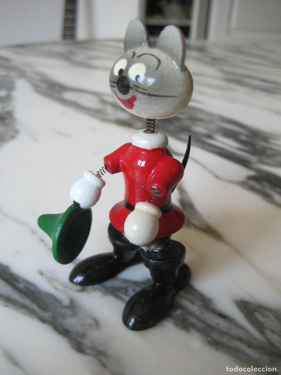 Juguetes antiguos: GATO CON BOTAS - FIGURA DE MADERA - TIPO GOULA