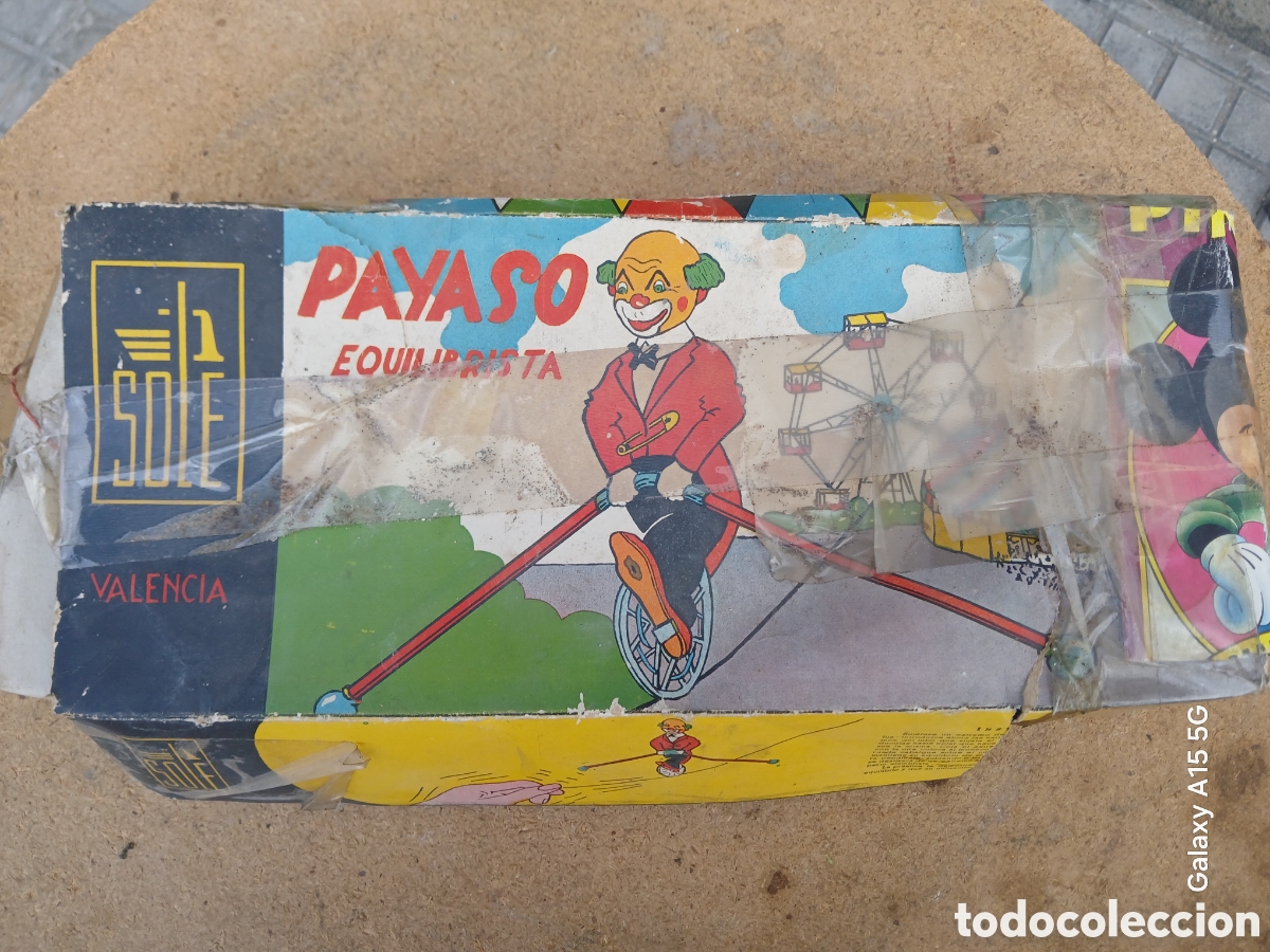 Giocattoli antichi: JUGUETES SOLE VALENCIA PAYASO EQUILIBRISTA EN SU CAJA.