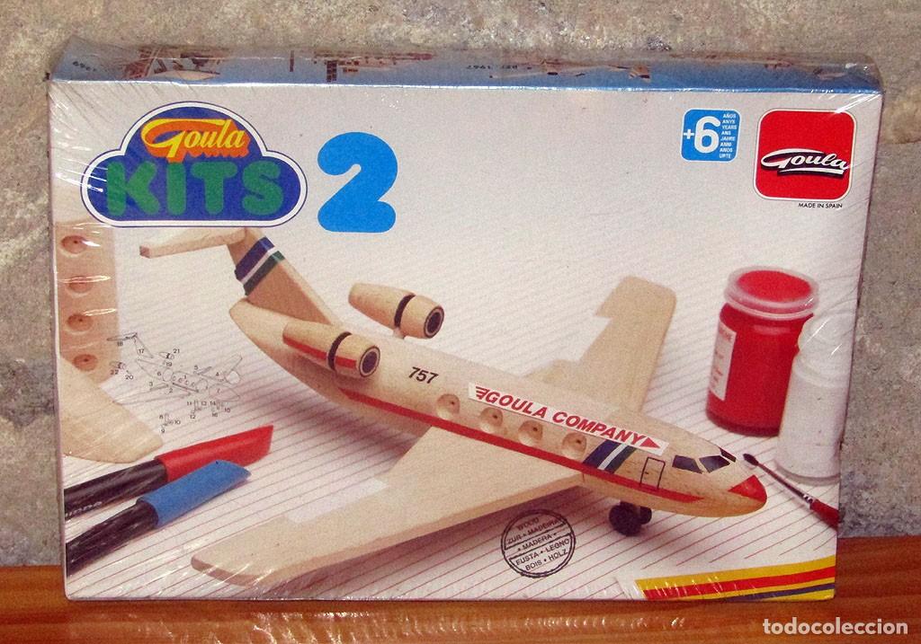 Juguetes antiguos: ANTIGUO JUEGO DE CONSTRUCCION GOULA KITS 2 - AVION PASAJEROS - A&Ntilde;OS 70/80 - NUEVO Y PRECINTADO