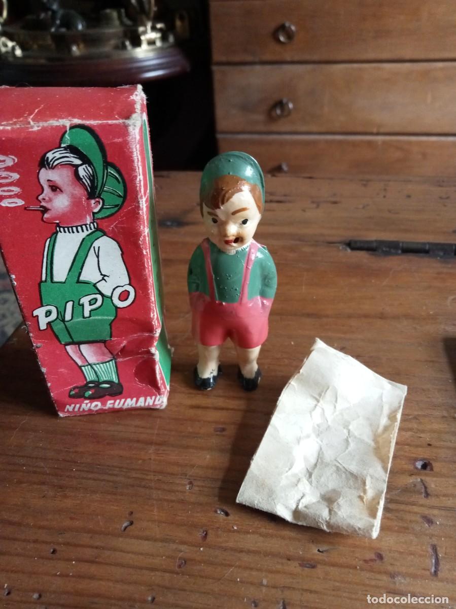 Juguetes antiguos: MU&Ntilde;ECO PIPO FUMADOR CON CIGARRILLOS