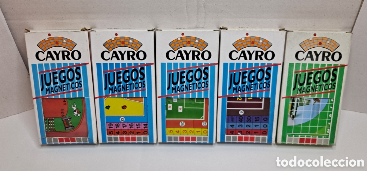 Juguetes antiguos: LOTE 5 JUEGOS CAYRO MAGN&Eacute;TICOS. NUEVOS. TENIS. F&Uacute;TBOL. BALONCESTO. H&Iacute;PICA. GUERRA DE AVIONES.