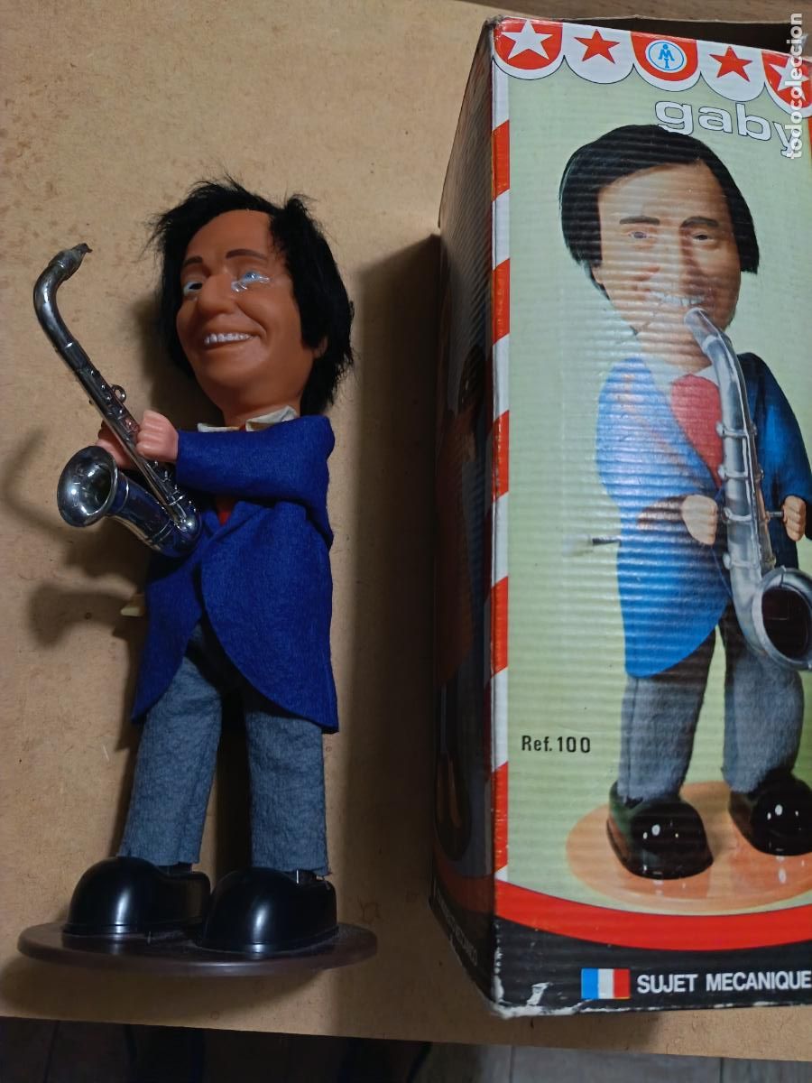 Juguetes antiguos: GABY. PAYASOS DE LA TELE. MECANICA IBENSE. EN SU CAJA. 26 CM ALT.