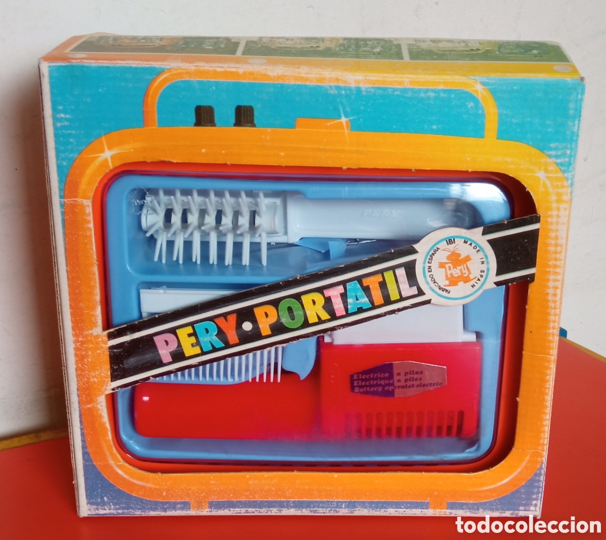 Juguetes antiguos: MALET&Iacute;N SECADOR ELECTRICO Y ACCESORIOS.PERY-PORTATIL 80'S.NUEVO EN CAJA.