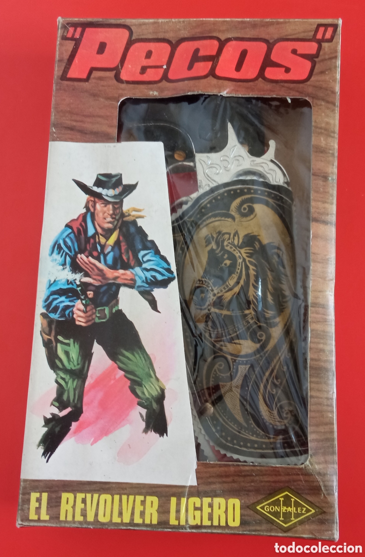 Juguetes antiguos: PISTOLA REV&Oacute;LVER PECOS MET&Aacute;LICO.GONZALEZ - GONHER 80'S.NUEVO EN CAJA.