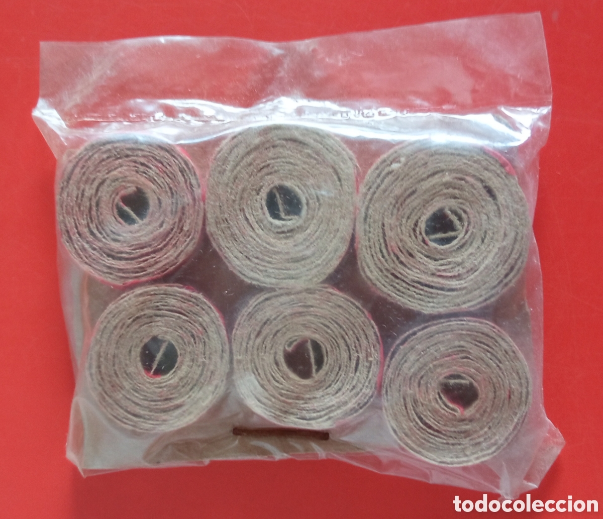 Juguetes antiguos: 6 ROLLOS DE FULMINANTES PISTONES DE PAPEL DE 100 TIROS.PEDRO MIRAS 70'S.