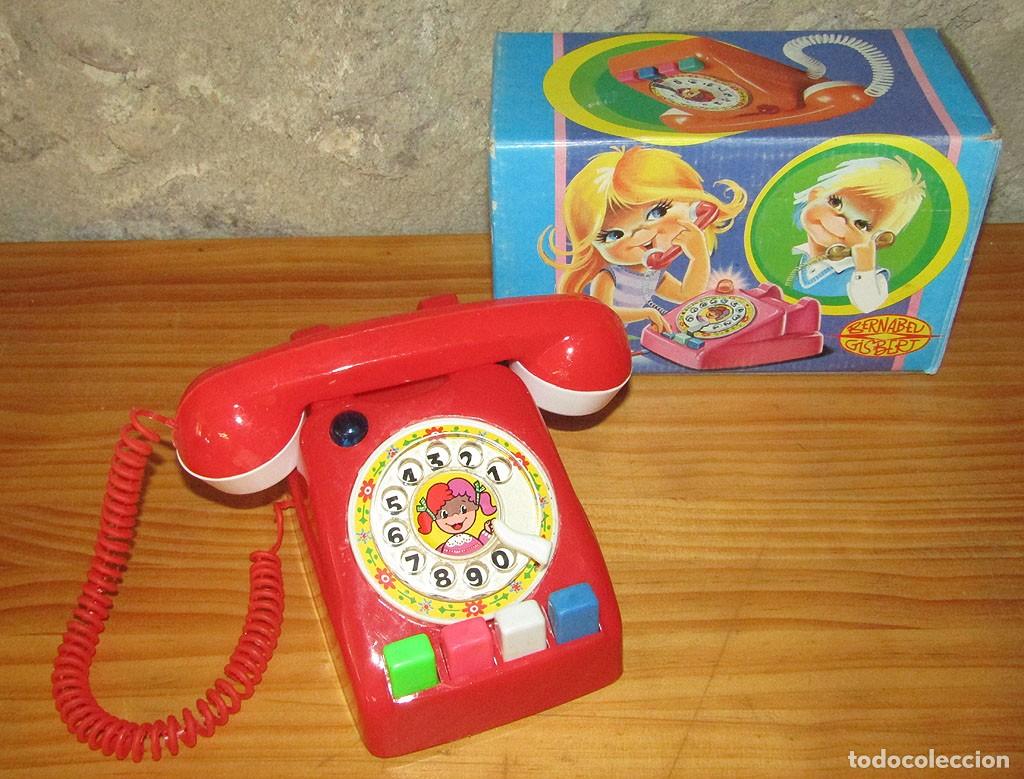Juguetes antiguos: ANTIGUO TELEFONO ELECTRICO CON TIMBRE DE BERNABEU GISBERT - NUEVO, EN SU CAJA Y FUNCIONANDO