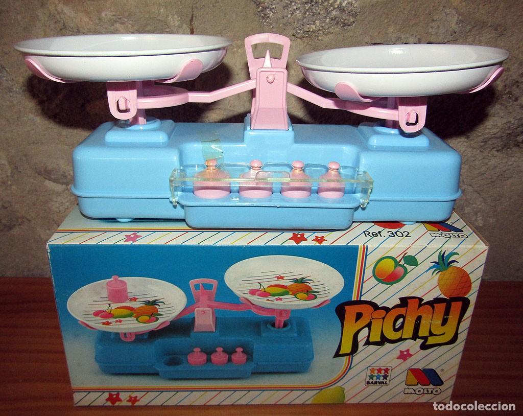 Juguetes antiguos: ANTIGUA BALANZA O PESO PICHY, DE MOLTO - NUEVA Y EN SU CAJA ORIGINAL - COMPLETA - A&Ntilde;OS 80