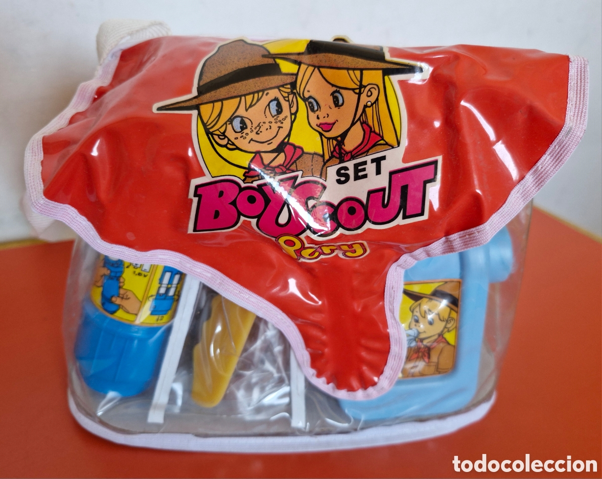 Juguetes antiguos: MOCHILA BOY SCOUT M&Uacute;LTIPLES ACCESORIOS.PERY 80'S.NUEVA.