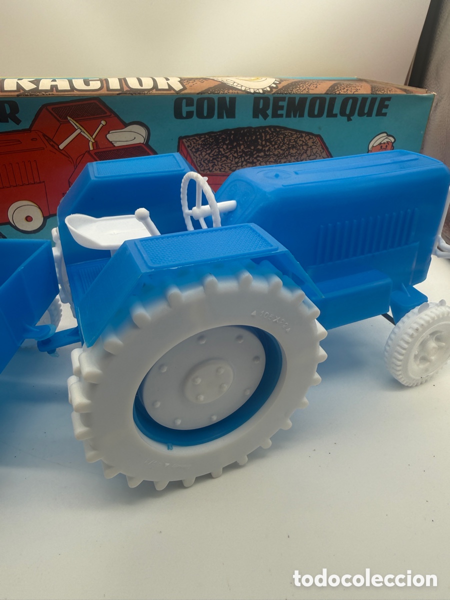 Juguetes antiguos: TRACTOR CON REMOLQUE SHAMBER&rsquo;S - Foto 4