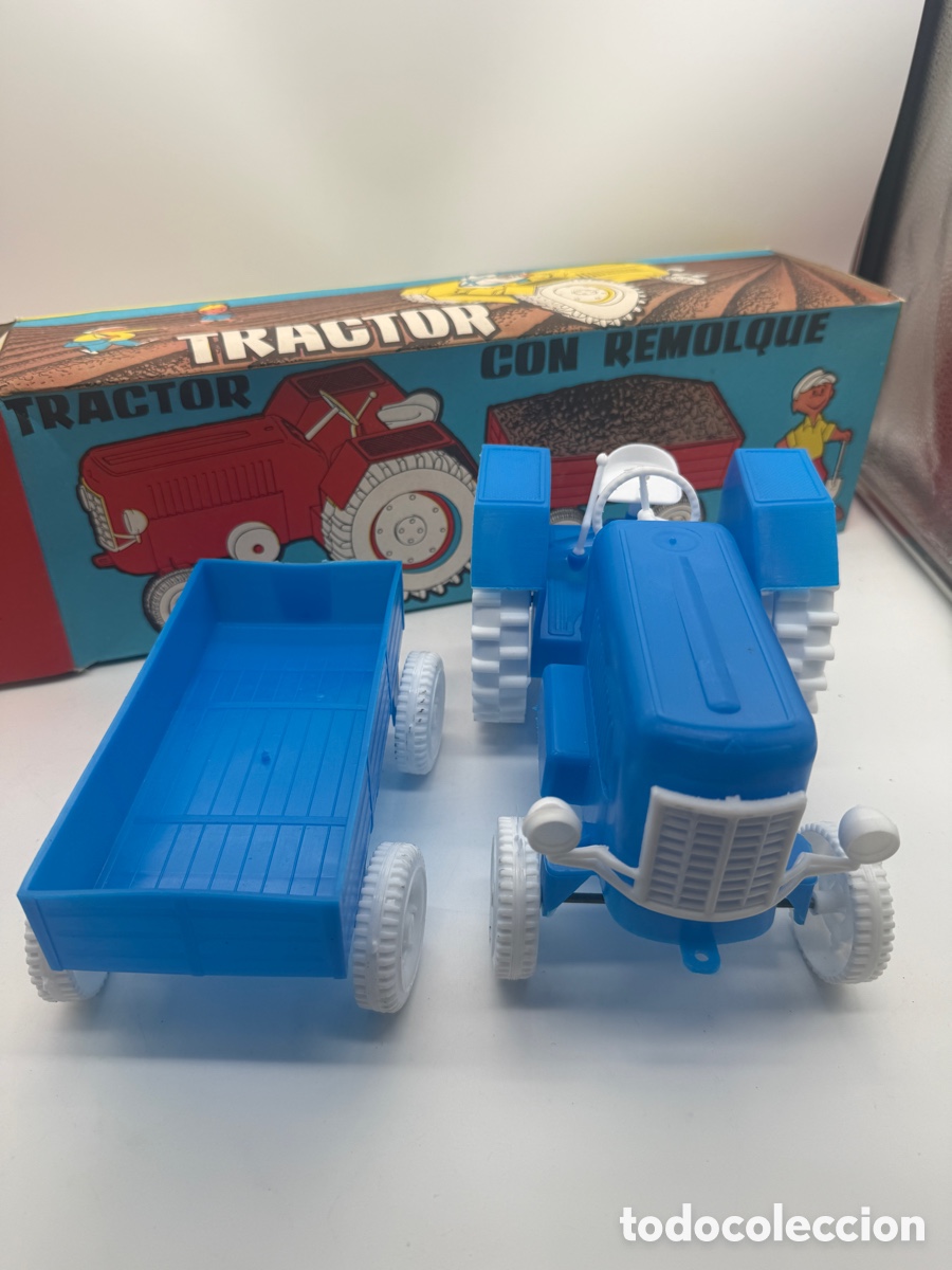 Juguetes antiguos: TRACTOR CON REMOLQUE SHAMBER&rsquo;S - Foto 5