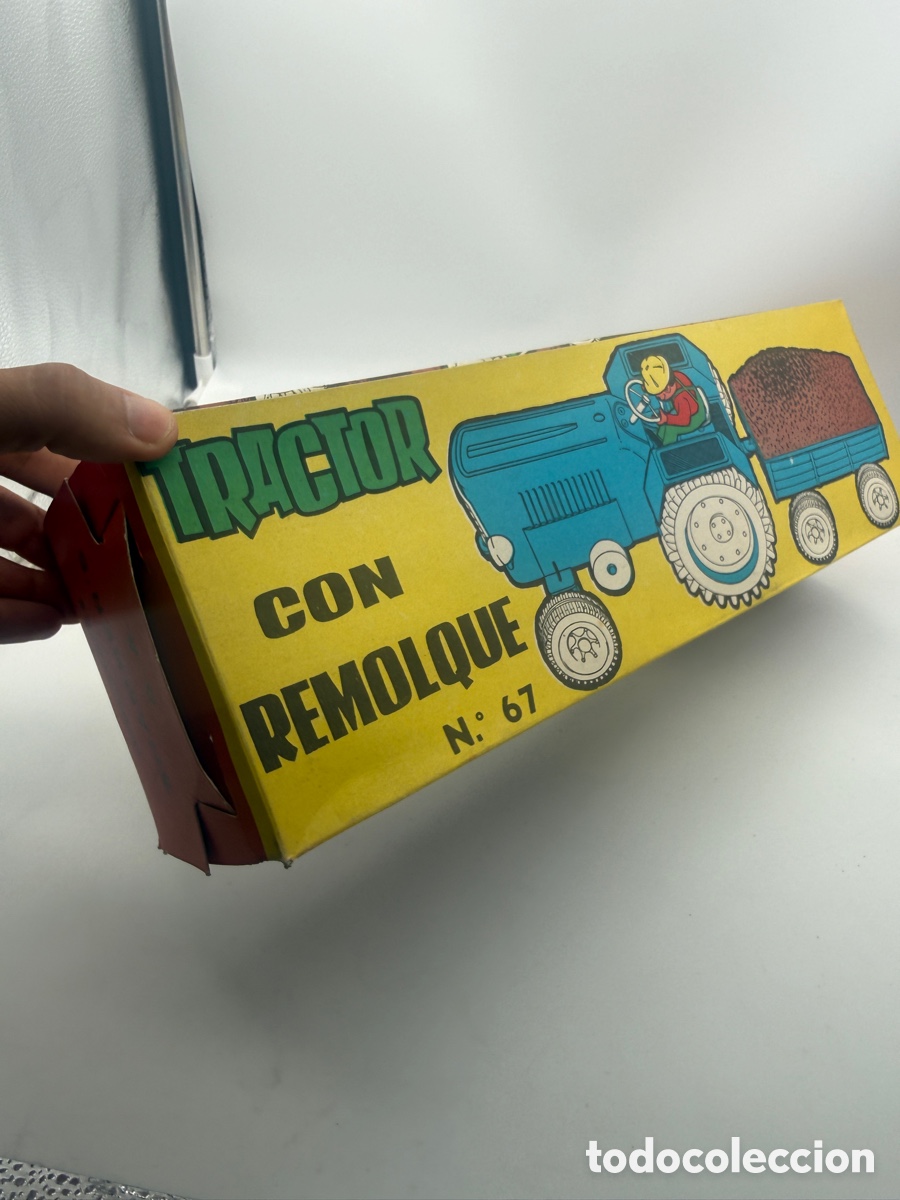 Juguetes antiguos: TRACTOR CON REMOLQUE SHAMBER&rsquo;S - Foto 6