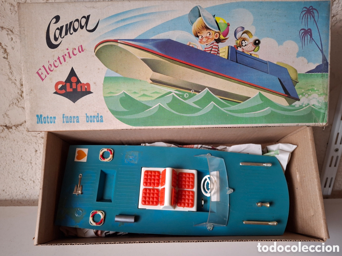 Jouets Anciens: CANOA ELECTRICA CLIM MOTOR FUERA BORDA