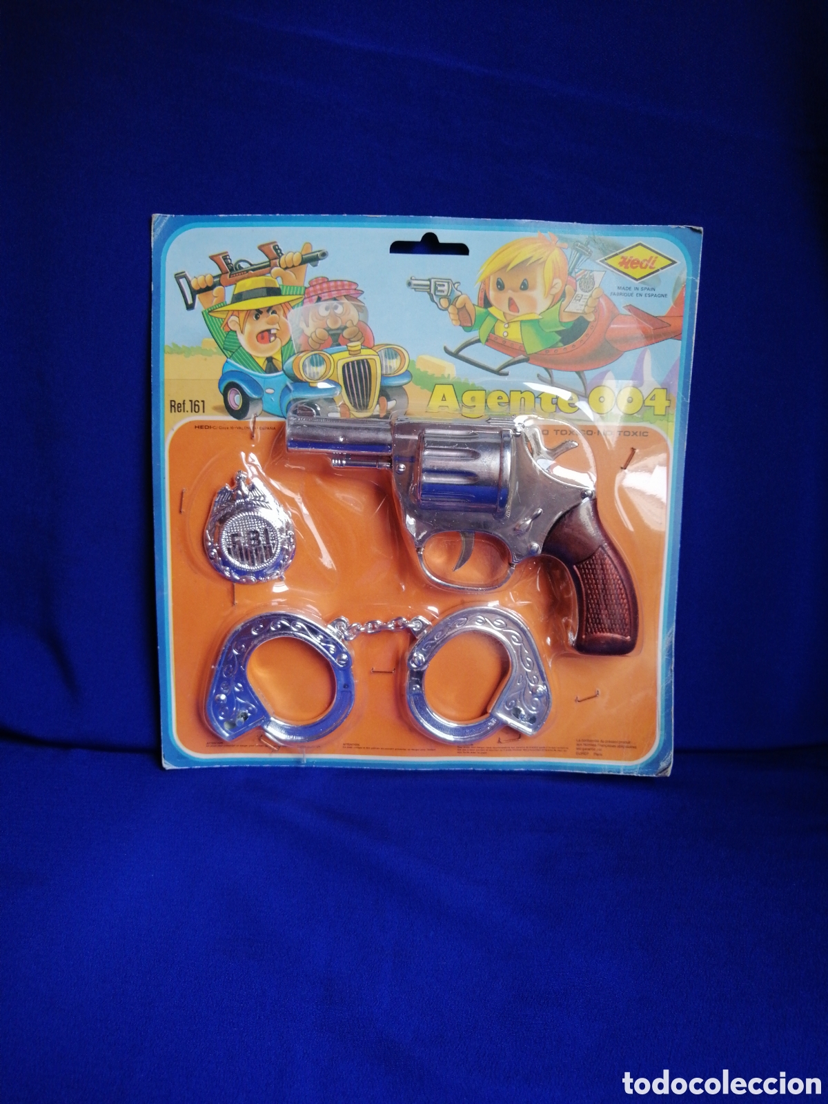 Brinquedos antigos: AGENTE 004 - HEDI - (VALENCIA) MADE IN SPAIN EN SU ENVASE ORIGINAL -REF 161-PLACA PISTOLA ESPOSAS