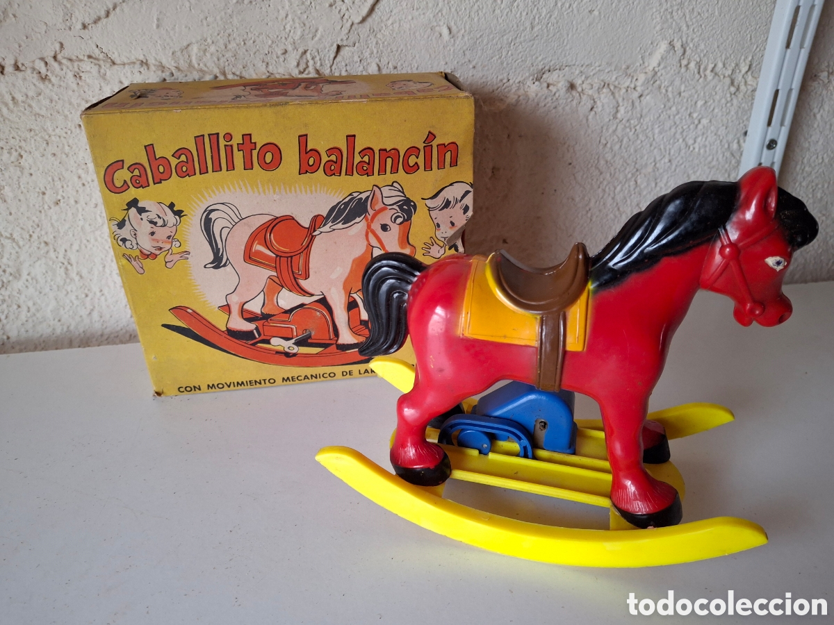 Jouets Anciens: CABALLITO BALANCIN A CUERDA DE MADEL