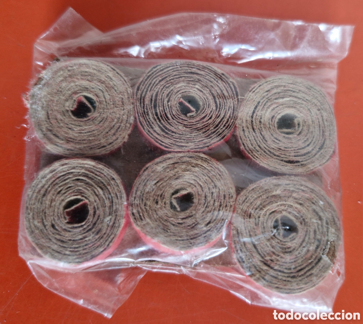 Juguetes antiguos: 6 ROLLOS DE FULMINANTES PISTONES DE PAPEL DE 100 TIROS.PEDRO MIRAS 70'S.