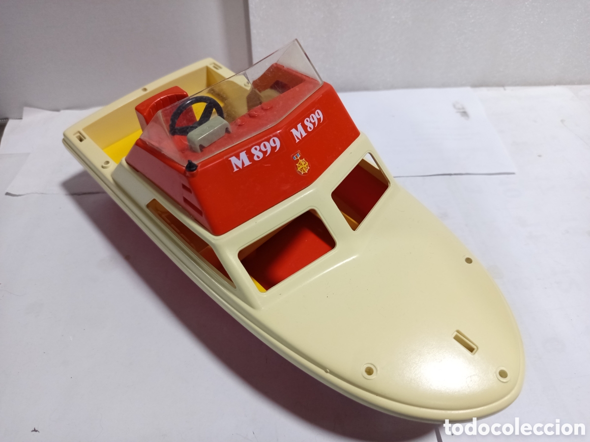 Juguetes antiguos: Barco de Playmobil de pl&aacute;stico - Foto 1