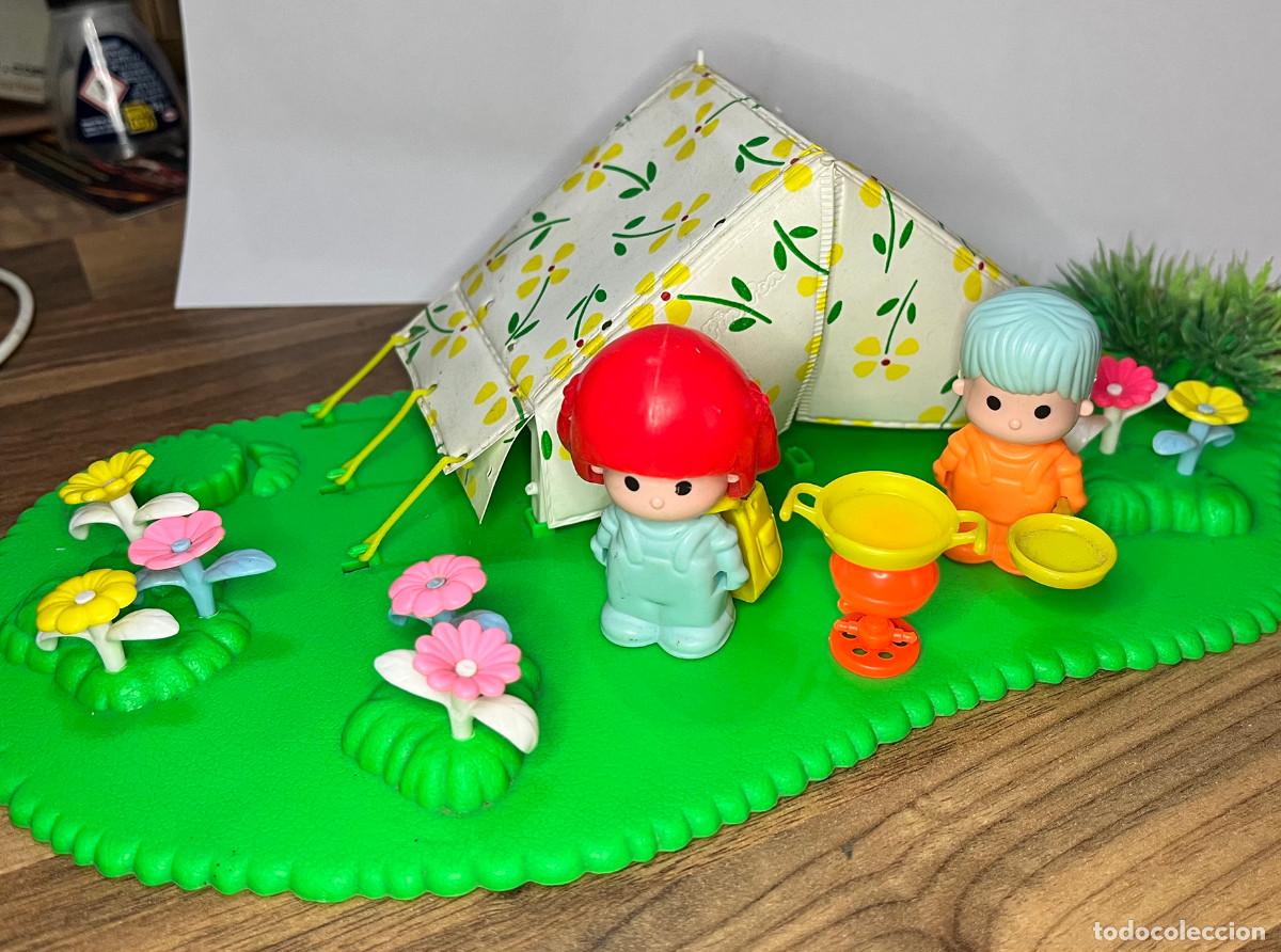 Juguetes antiguos: Conjunto camping pinypon a&ntilde;os 80.